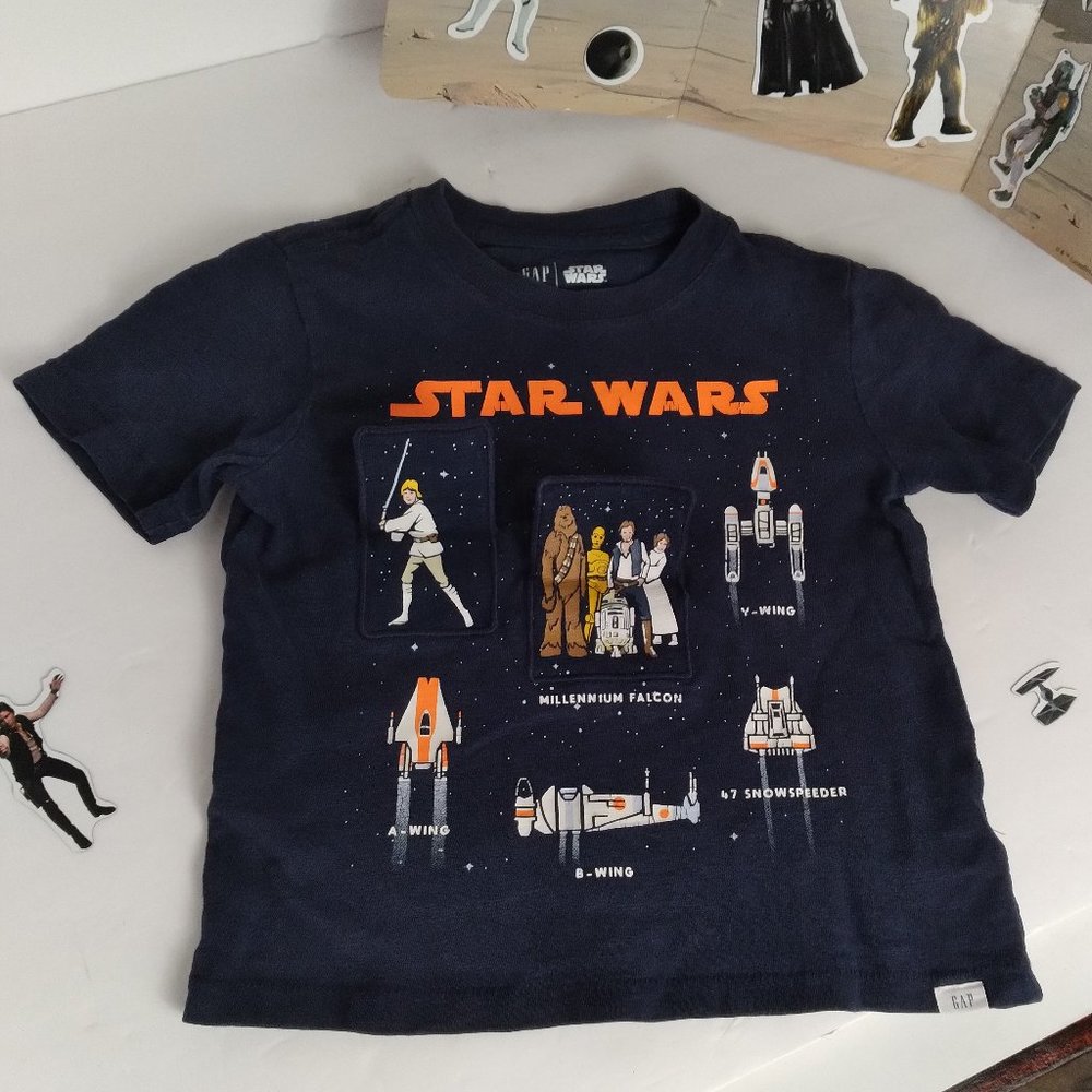 Star Wars Flippy Blue Shirt (3T Boys) , Gap